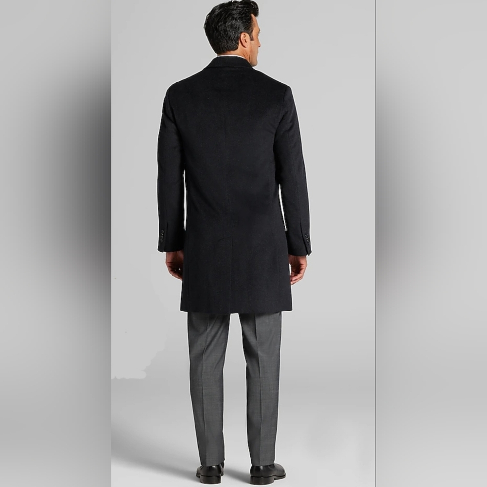 Jos. A. Bank Traditional Fit Charcoal Top Coat - Picture 2 of 7